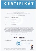 Jablotron Certifikát